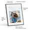 Aura Aspen - 30,5 cm WiFi Digitale Fotolijst - HD-resolutie 1600 x 1200 - Ink Black