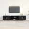 vidaXL - TV - Meubel - Zwart - Eiken - 180x31,5x40 - cm - Geengineerd - Hout