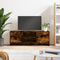 vidaXL - Tv-meubel - 102x30x37,5 - cm - bewerkt - hout - gerookt - eikenkleurig