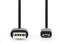 Nedis CCGP60500BK50 - USB A naar USB 2.0 micro kabel - 500 cm - Zwart