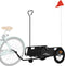 vidaXL - Fietstrailer - oxford - stof - en - ijzer - zwart