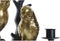 Kroonkandelaar DKD Home Decor Zwart Gouden Hars Papegaai (22,5 x 13 x 29,5 cm)