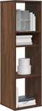 vidaXL - Boekenkast - 34x31x112 - cm - bewerkt - hout - bruin - eikenkleur