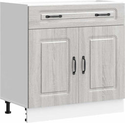 vidaXL - Keuken - onderkast - Kalmar - bewerkt - hout - grijs - sonoma - eiken
