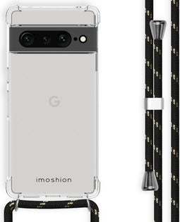 iMoshion Hoesje Geschikt voor Google Pixel 7 Pro Hoesje Met Koord - iMoshion Backcover met koord - Zwart