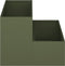 vidaXL - Tuinplanter - 2-Laags - 100x60x45 - cm - Olijfgroen - Staal