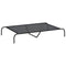 Hondenmand verhoogd 130x80x20 cm textiel en staal zwart