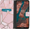iMoshion Hoesje Geschikt voor Nokia X20 / X10 Hoesje Met Pasjeshouder - iMoshion Design Softcase Bookcase - Goud / Roze / Pink Graphic