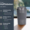 Castagnola Thermosbeker - Koffiebeker To Go - Dubbelwandig - 380 ML - RVS - Grijs