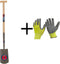 Spear & Jackson Spade Gesmeed 120 cm steel & Spear & Jackson Gerecycled tuinhandschoenen maat L