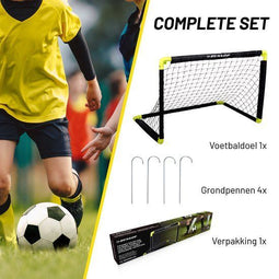 Dunlop Voetbaldoel - Opvouwbaar - 90 x 59 x 61 cm - Zwart/Geel