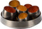 Atmooz - Tafelschaal Basanti - Inclusief 6 kleine schalen - Decoratie - Rond - Geborsteld brons - Koper/goud binnenin - Hoogte 16cm - Metaal