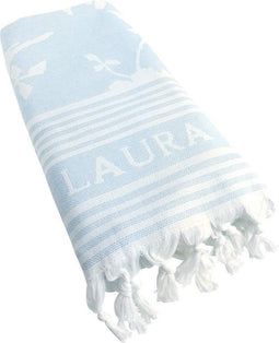 Laura Ashley Heritage Hamamdoek - Strandlaken - Strandhanddoek - Elveden Licht Blauw 90x180cm