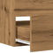 vidaXL - Wastafelkast - 90x38,5x45 - cm - bewerkt - hout - artisanaal - eikenkleur