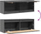 vidaXL - Wandkast - 100x30x35 - cm - massief - grenenhout - grijs