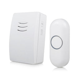 Byron DBY-21131 Draadloze deurbel - Ontvanger op batterijen - Waterdicht - Wit - 100m Bereik - 80dB - 36 Melodieën