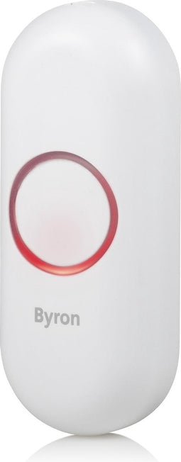 Byron DBY-22314 Draadloze deurbel - 2 ontvangers - 1 ontvanger met stekker 1 ontvanger op batterijen - Waterdicht - Wit - 150m Bereik - 80dB - 16 Melodieën