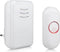 Byron DBY-22316 Draadloze deurbel - 2 ontvangers - 1 ontvanger op batterijen 1 ontvanger met stekker inclusief stopcontact - Waterdicht - Wit - 150m Bereik - 80dB - 16 Melodieën