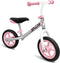 Skids Control Loopfiets - 10 inch - Verstelbaar zadel en stuur - Grijs Roze