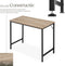 tectake® Jenkins - Bureau - Industrieel design - Houten bureaublad - Zwart metalen frame - Afmetingen (LxBxH) 80 x 50 x 75,5 cm - Lichtbruin