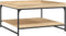 vidaXL - Salontafel - 80x80x45 - cm - bewerkt - hout - en - ijzer - sonoma - eikenkleur