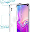 iMoshion Hoesje Geschikt voor Samsung Galaxy S10 Plus Hoesje Met Koord - iMoshion Design Hoesje met Koord - Wit / Transparant / Dandelion