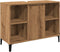 vidaXL - Wastafelkast - 80x33x60 - cm - bewerkt - hout - artisanaal - eikenkleur