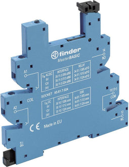 Finder 93.61.7.024 Relaissocket Met houderbeugel, Met LED, Met EMC-ontstoringsschakeling Geschikt voor serie: Finder se