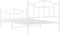 vidaXL - Bedframe - met - hoofd- - en - voeteneinde - metaal - wit - 100x200 - cm