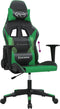 vidaXL - Gamestoel - kunstleer - zwart - en - groen