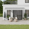vidaXL - Luifel - uittrekbaar - 5x3 - m - stof - en - aluminium - antraciet - en - wit