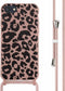 iMoshion Hoesje Geschikt voor iPhone SE (2022) / SE (2020) / 8 / 7 Hoesje Met Koord - iMoshion Siliconen design hoesje met koord - Roze / Animal Pink