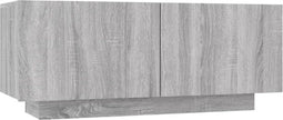 vidaXL - Tv-meubel - 100x35x40 - cm - bewerkt - hout - grijs - sonoma - eikenkleurig