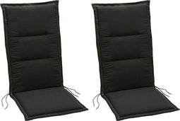 Summerset Club - 2-delige Tuinkussenset hoge rug - Black