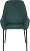 Set van 2 eetkamerstoelen LOVERNA Corduroy Donkergroen