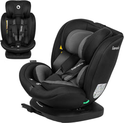 Lionelo Bastiaan - i-Size Autostoeltje 4in1 - 360° Draaibaar - ISOFIX & Top Tether - Groep 0-1-2-3 (40-150 cm) - SideProtect - Memory Foam Hoofdsteun - RWF & FWF - Verstelbare Hoofdsteun & Rugleuning - DriSeat Luchtcirculatie - Zwart / Grijs