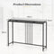 Coast Consoletafel - Kunstmarmer Zwart - 120 x 30 x 90 cm - Poedergecoat Stalen Frame