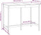 vidaXL - Bartafel - 140x80x110 - cm - massief - grenenhout - grijs