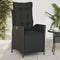 vidaXL - Tuinstoelen - 2 - st - verstelbaar - met - voetensteun - poly - rattan - zwart
