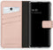 Selencia Hoesje Geschikt voor Samsung Galaxy A41 Hoesje Met Pasjeshouder - Selencia Echt Lederen Bookcase - Roze