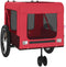 vidaXL - Hondenfietstrailer - oxford - stof - en - ijzer - rood - en - zwart