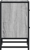 vidaXL - Nachtkastje - 40x31x50 - cm - bewerkt - hout - grijs - sonoma - eikenkleurig