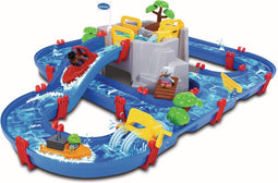 AquaPlay 1542 - MountainLake - Waterbaan met speedboot en containerboot - 126x88 cm