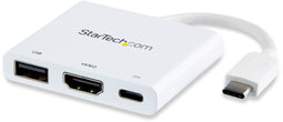 Startech.com CDP2HDUACPW - USB-C multiport adapter - 4K HDMI USB 3.0 60W PD - wit