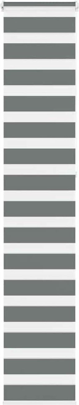 vidaXL - Zebra - rolgordijn - 40x230 - cm - stofbreedte - 35,9 - cm - donkergrijs