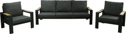 Buitengewoon Boet Benton Loungset 3 dlg. - Antraciet