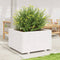 vidaXL - Plantenbak - 80x80x49,5 - cm - massief - grenenhout - wit