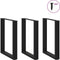 vidaXL - Salontafelpoten - 3 - st - U-vormig - 70x(72-73) - cm - staal - zwart