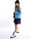 B. Nosy B.Yourself - Meisjes Jas - Denim met gekleurde tekst - Maat 116