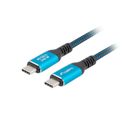 USB-C-kabel Lanberg CA-CMCM-45CU-0015-BK Blauw Zwart 1,5 m